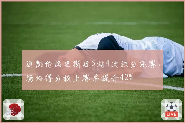 迈凯伦诺里斯近5站4次积分完赛，场均得分较上赛季提升42%